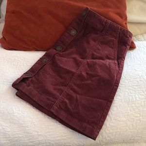 F21 Fall Button Skirt